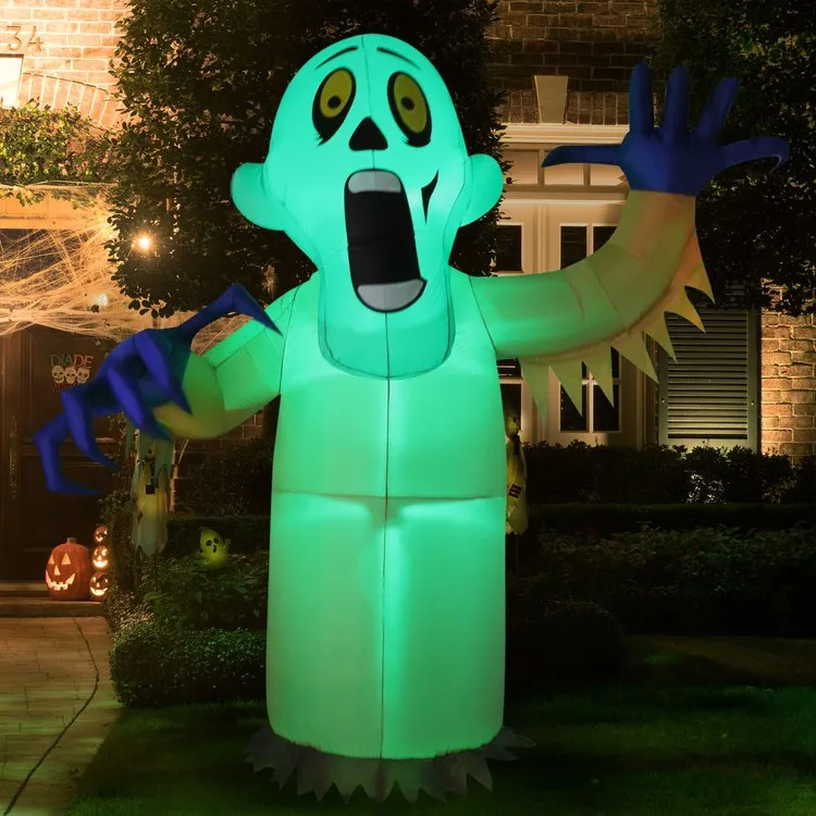 10' Inflatable Shaking Ghost with Flashing Lights