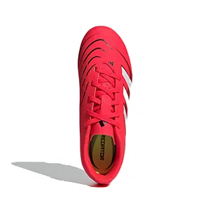 ADIDAS PREDATOR CLUB FG/MG J FG SHOES FOR BOYS, LUCID RED&WHITE