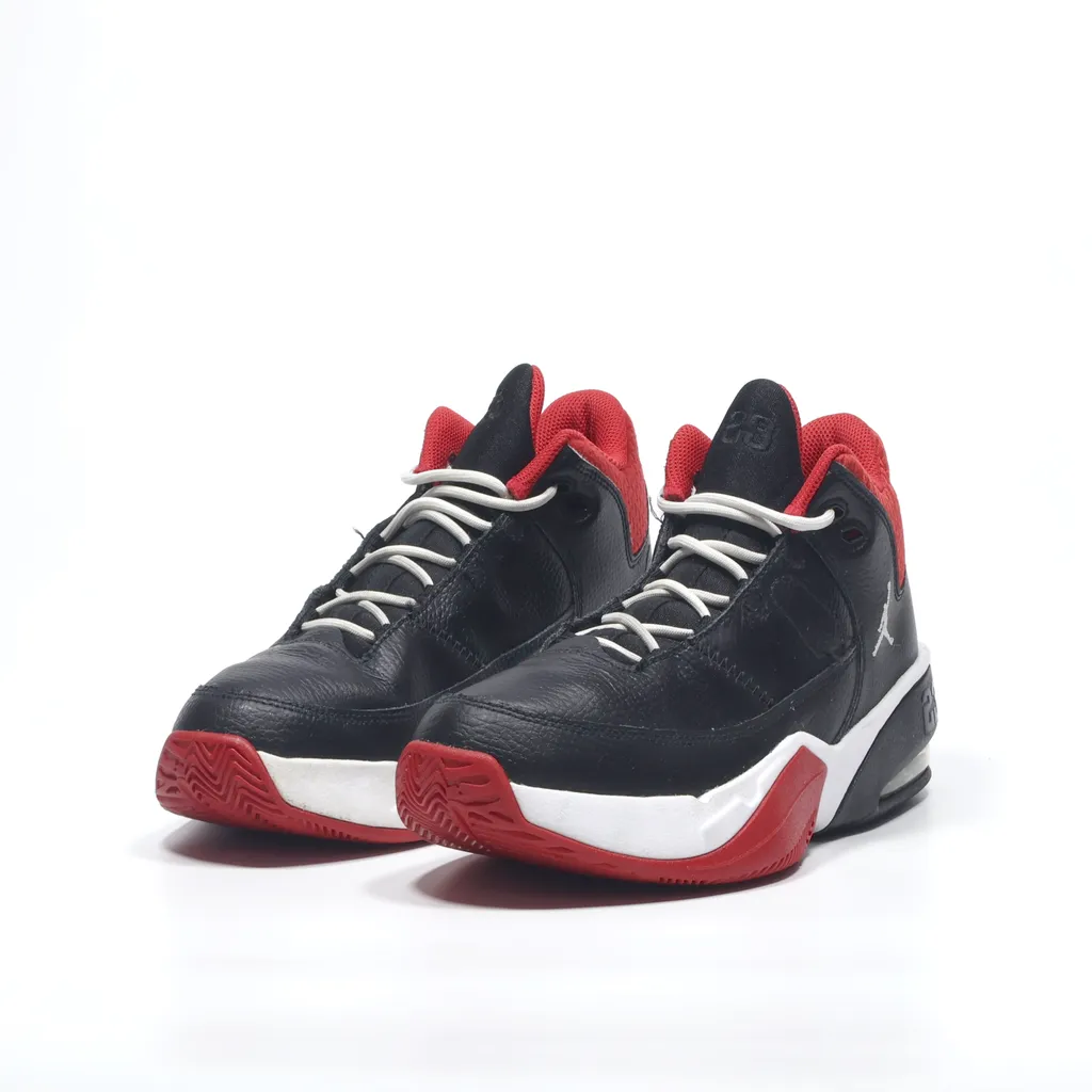 Air Jordan Max Aura 3 High-Top Sneakers Leather Black Color For Women