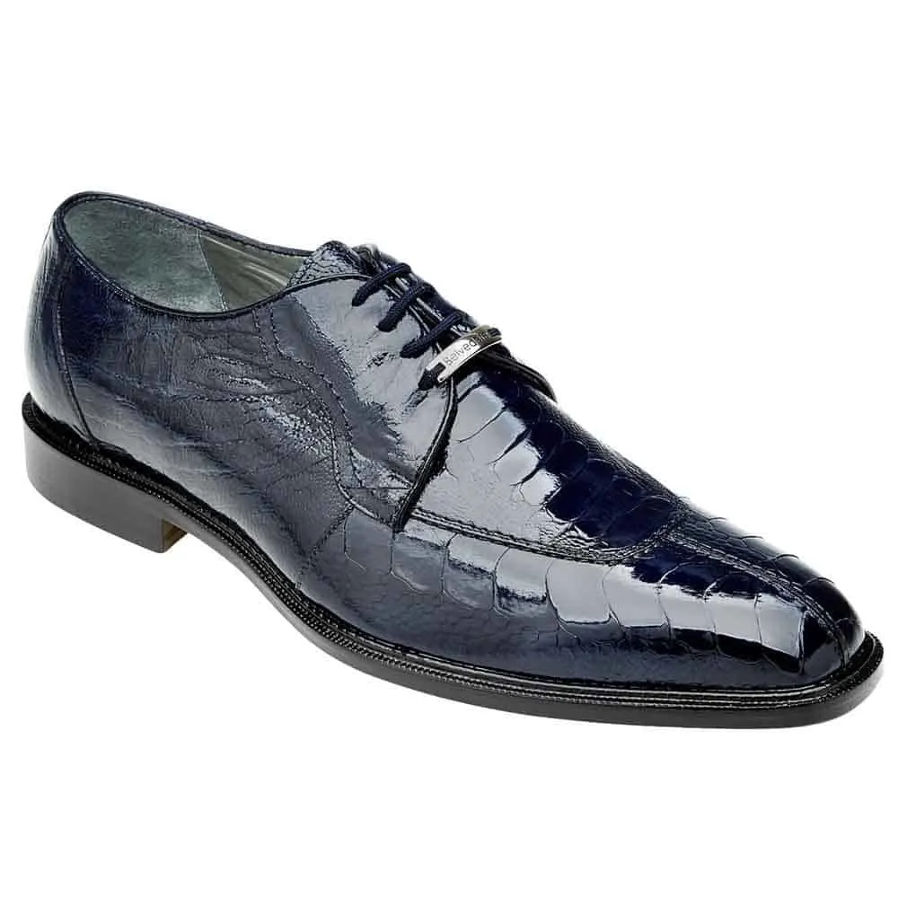 Belvedere Siena Men's Oxfords Navy Genuine Ostrich Shoes