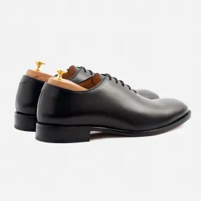 Black Leather Drayton One Cut Oxfords - Formal Shoes