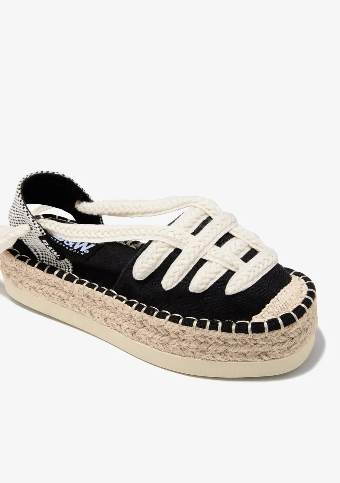 Black Straps Espadrilles B&W