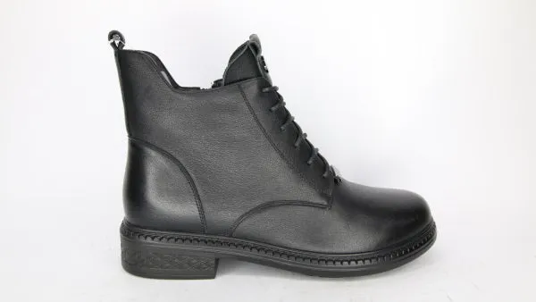 BONAVI 1R05-22 Zip Laced Ankle Boots