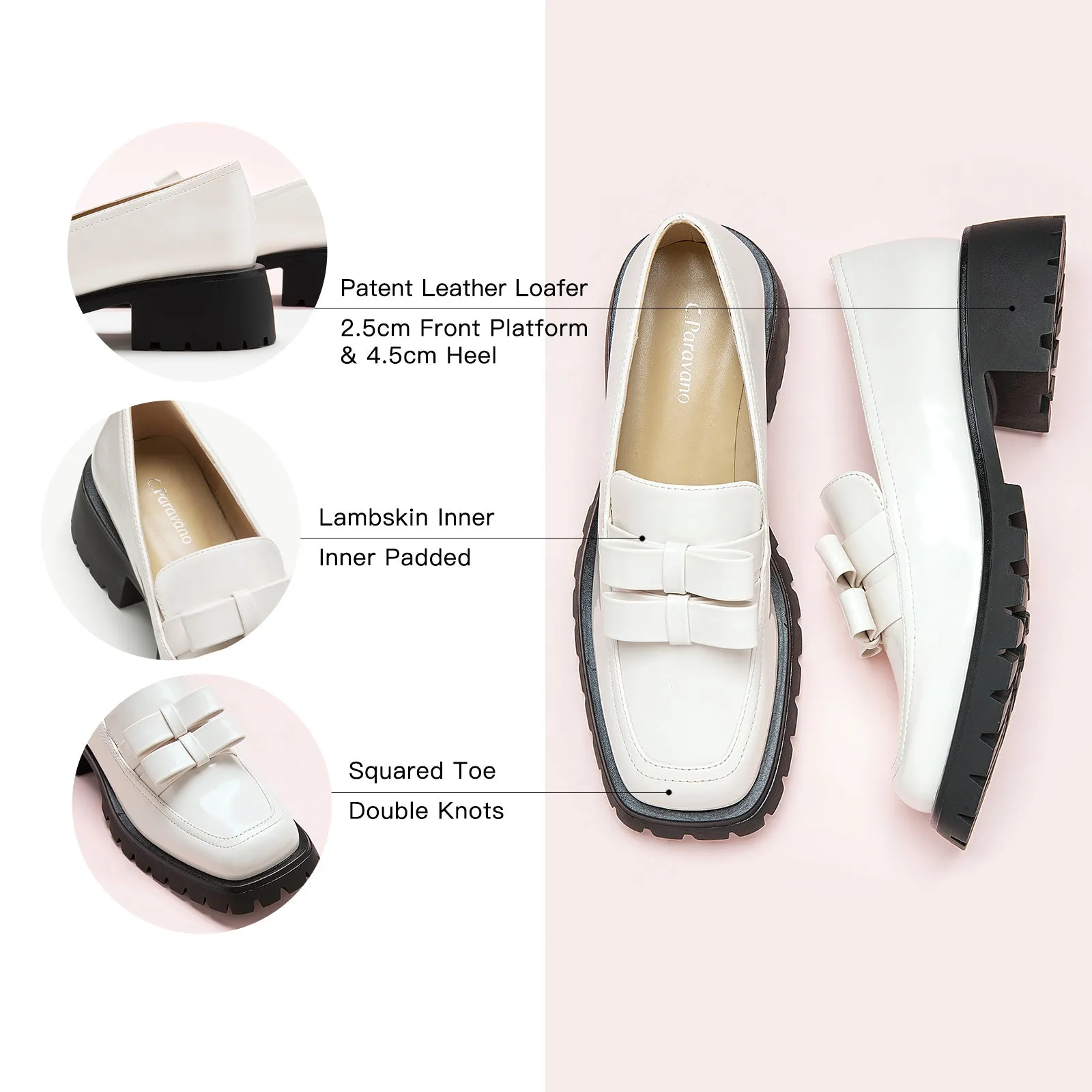Double Bow Platform Loafers (Monica)