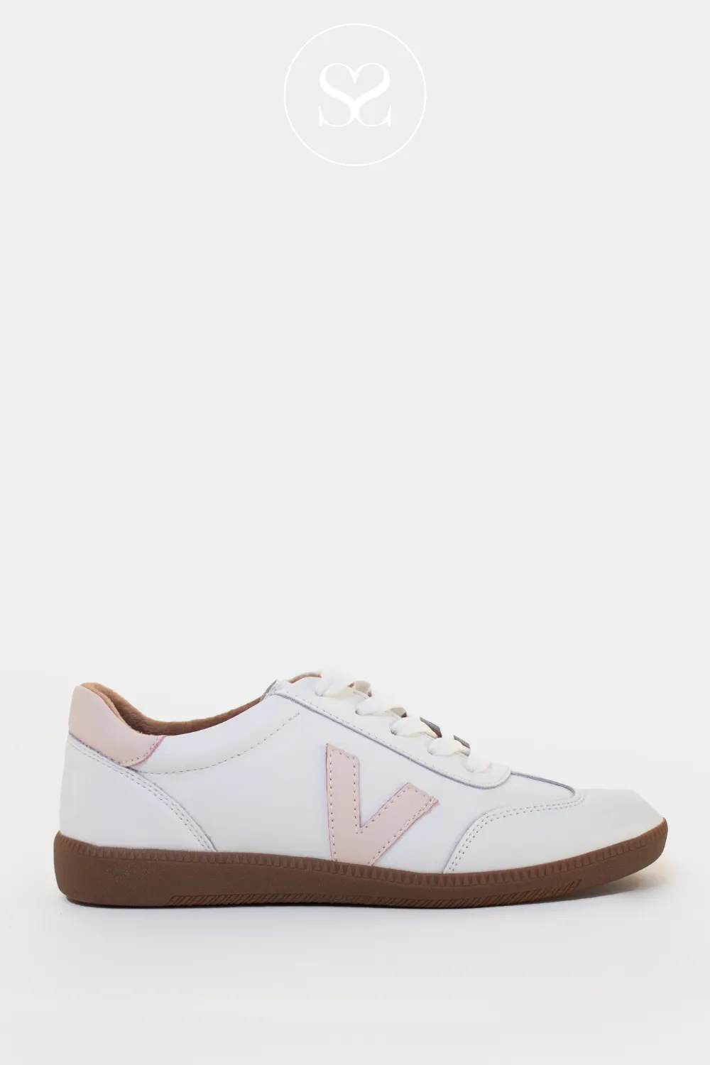 DRILLEYS SEVENTY WHITE/NUDE LOW PROFILE TRAINERS