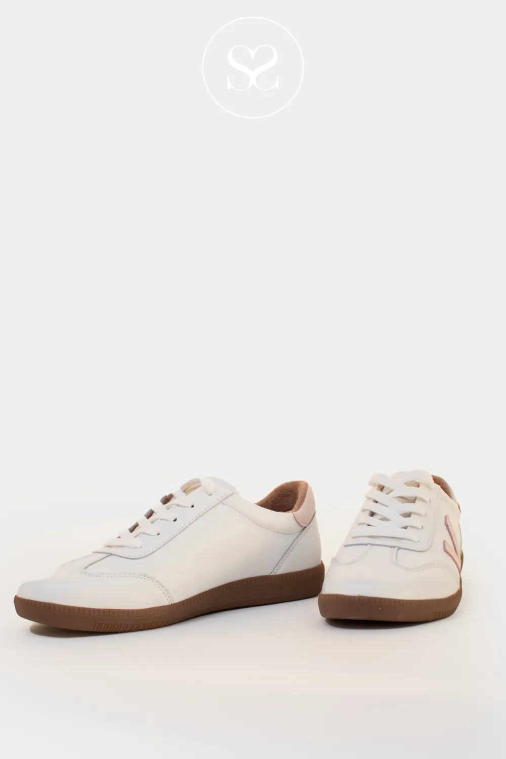 DRILLEYS SEVENTY WHITE/NUDE LOW PROFILE TRAINERS