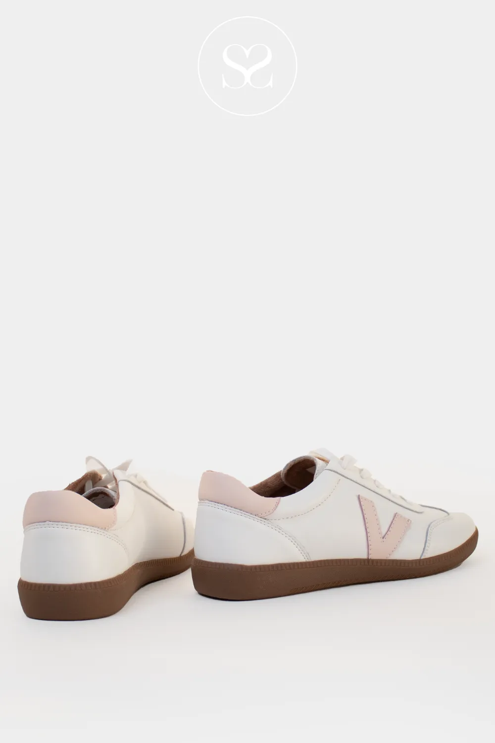 DRILLEYS SEVENTY WHITE/NUDE LOW PROFILE TRAINERS