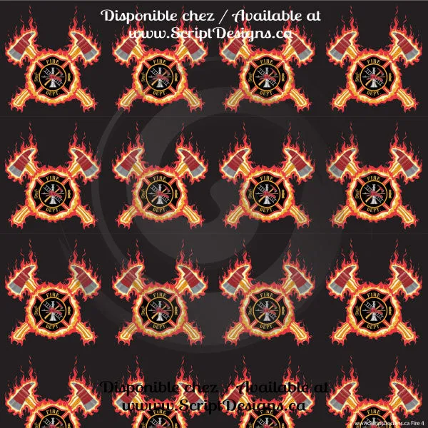 Fire - Patterned Adhesive Vinyl  (10 Different designs available)
