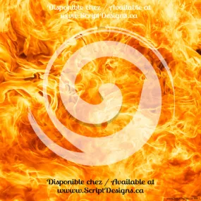 Fire - Patterned Adhesive Vinyl  (10 Different designs available)