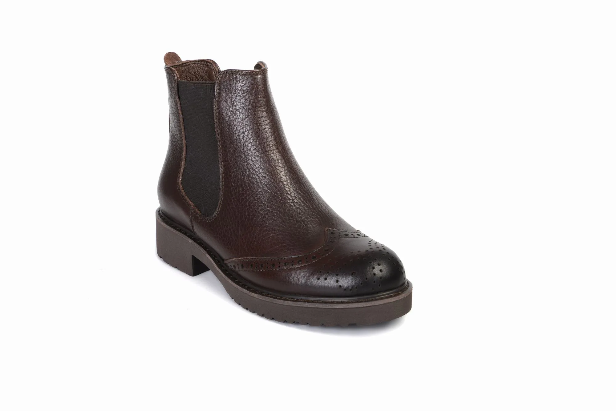 FOOT FEDERATION CHELSEA WINGTIP WOMEN'S BOOT BROWN
