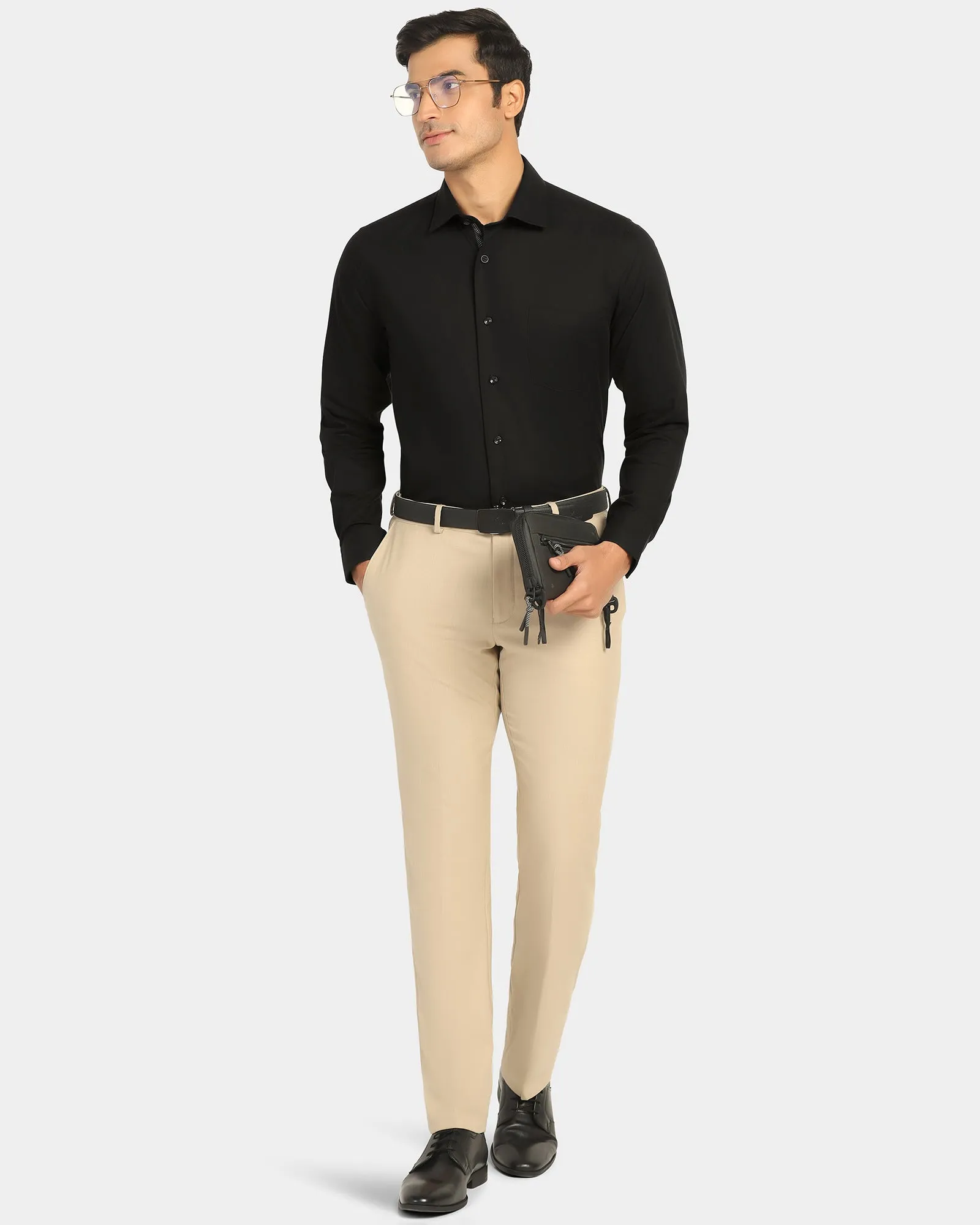 Formal Black Textured Shirt - Noir