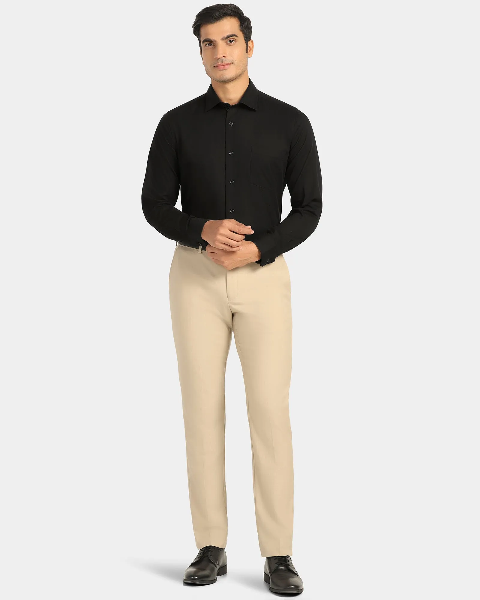 Formal Black Textured Shirt - Noir