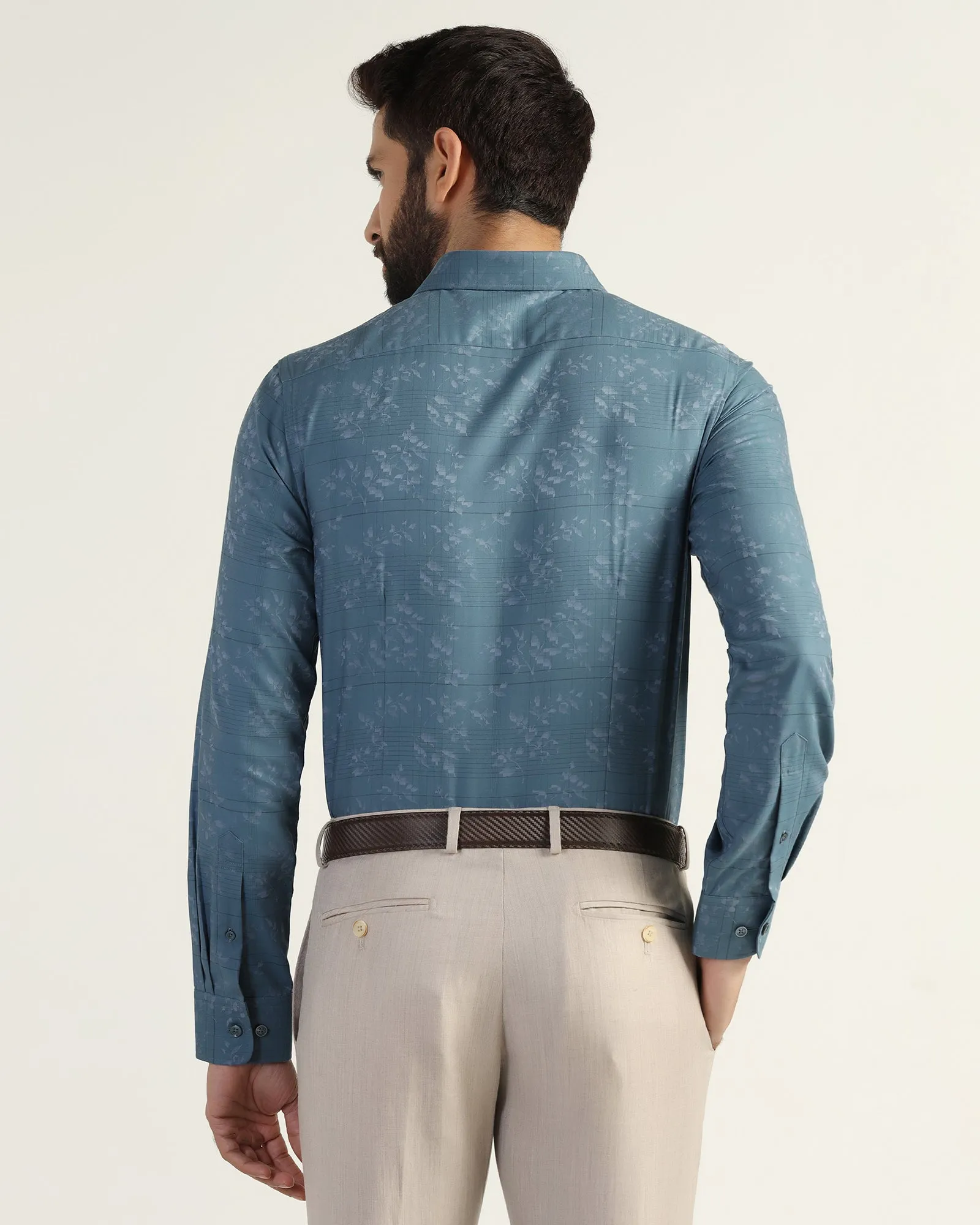 Formal Blue Jacquard Shirt - Switch