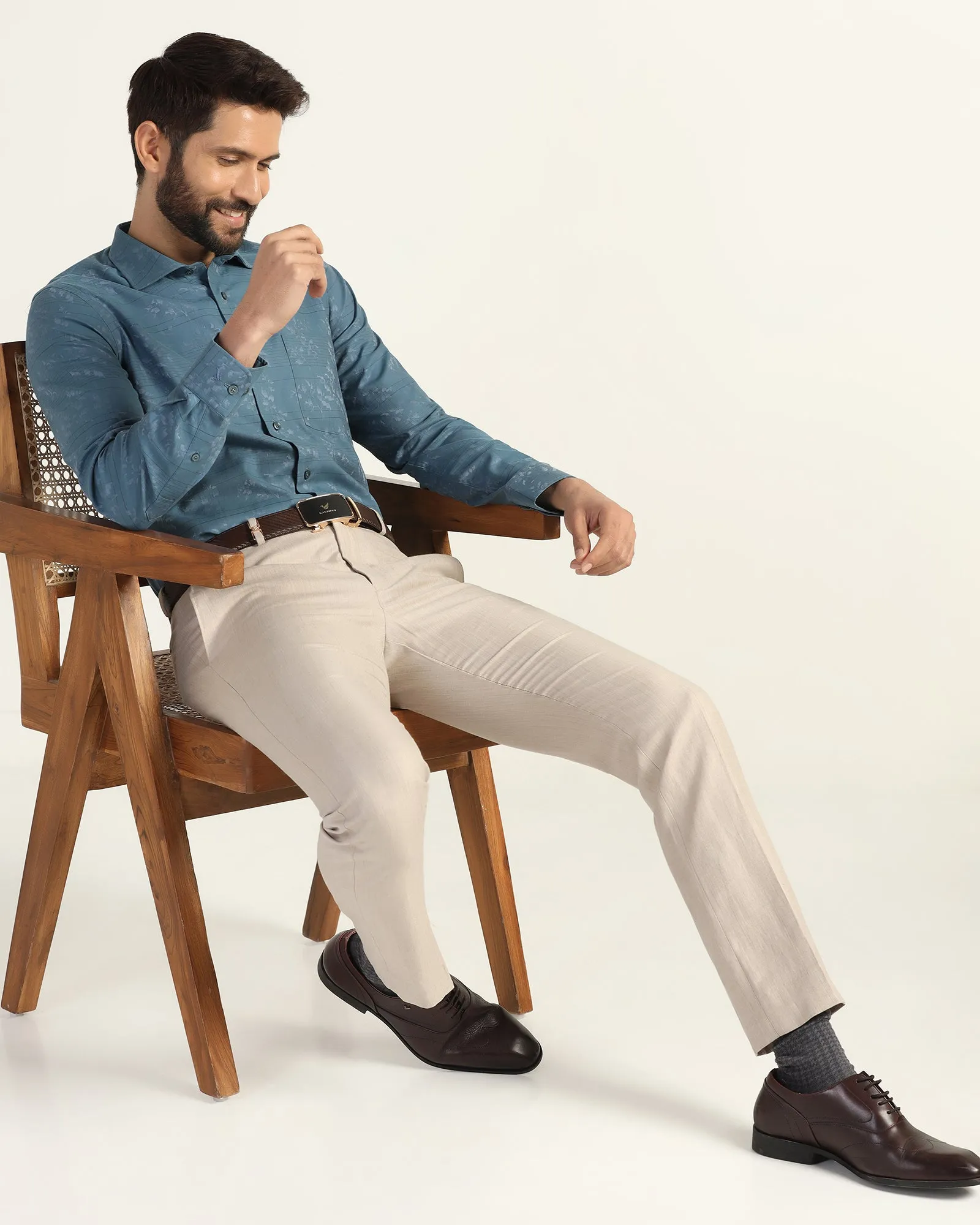 Formal Blue Jacquard Shirt - Switch