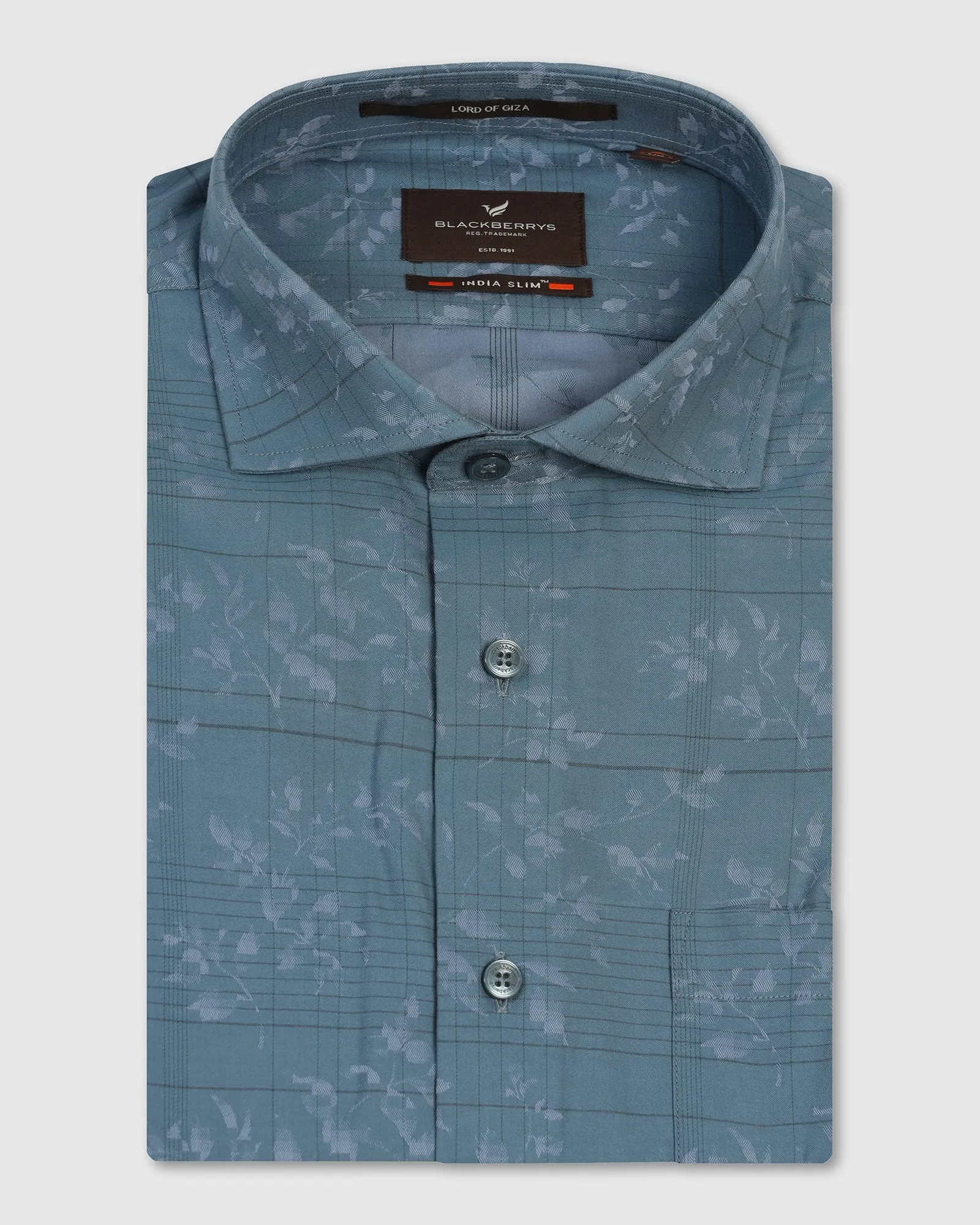 Formal Blue Jacquard Shirt - Switch