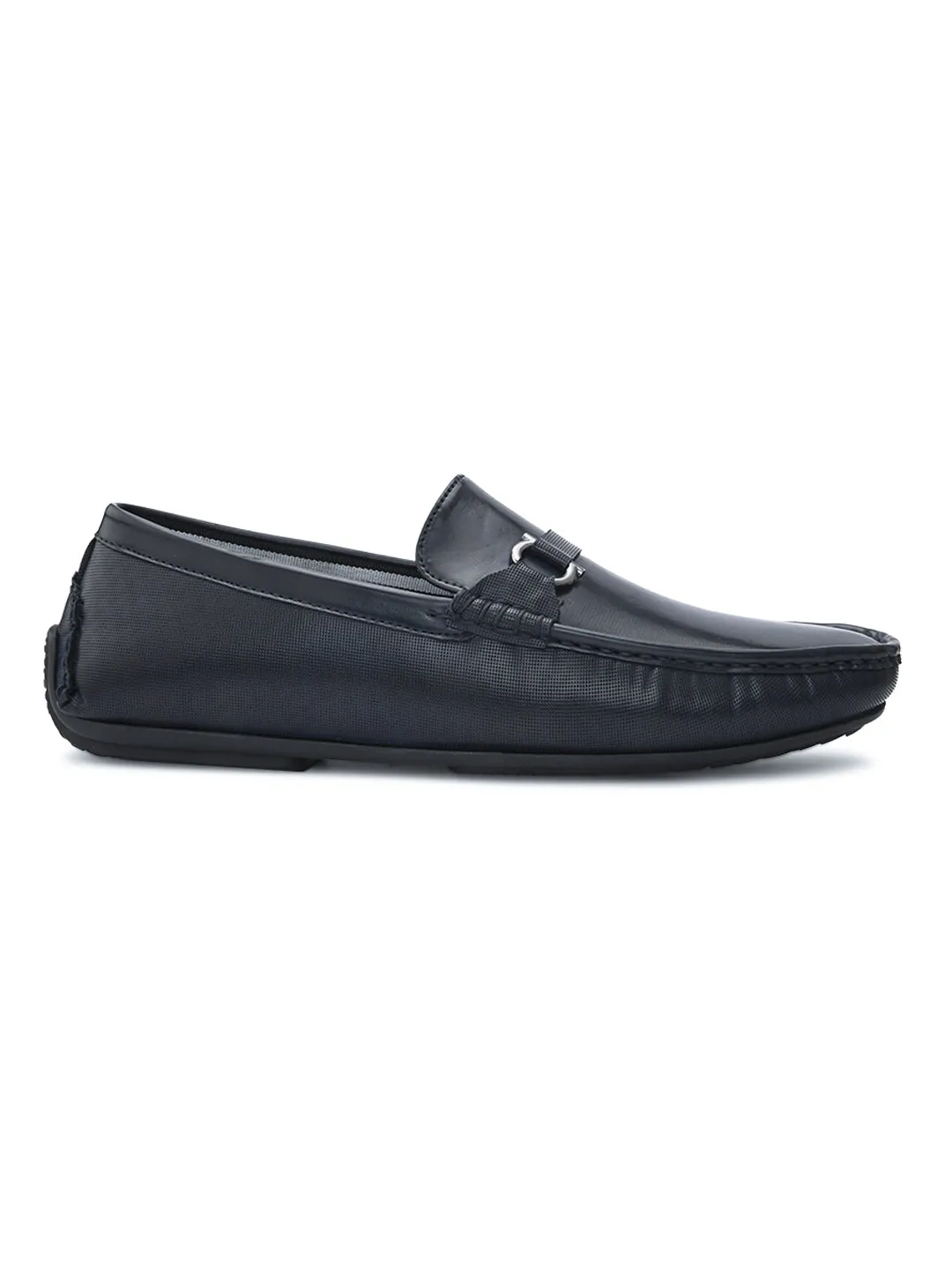 Hydes N Hues Men Blue Glossy Loafer Shoes