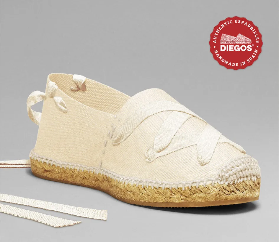 Ivory white classic espadrilles
