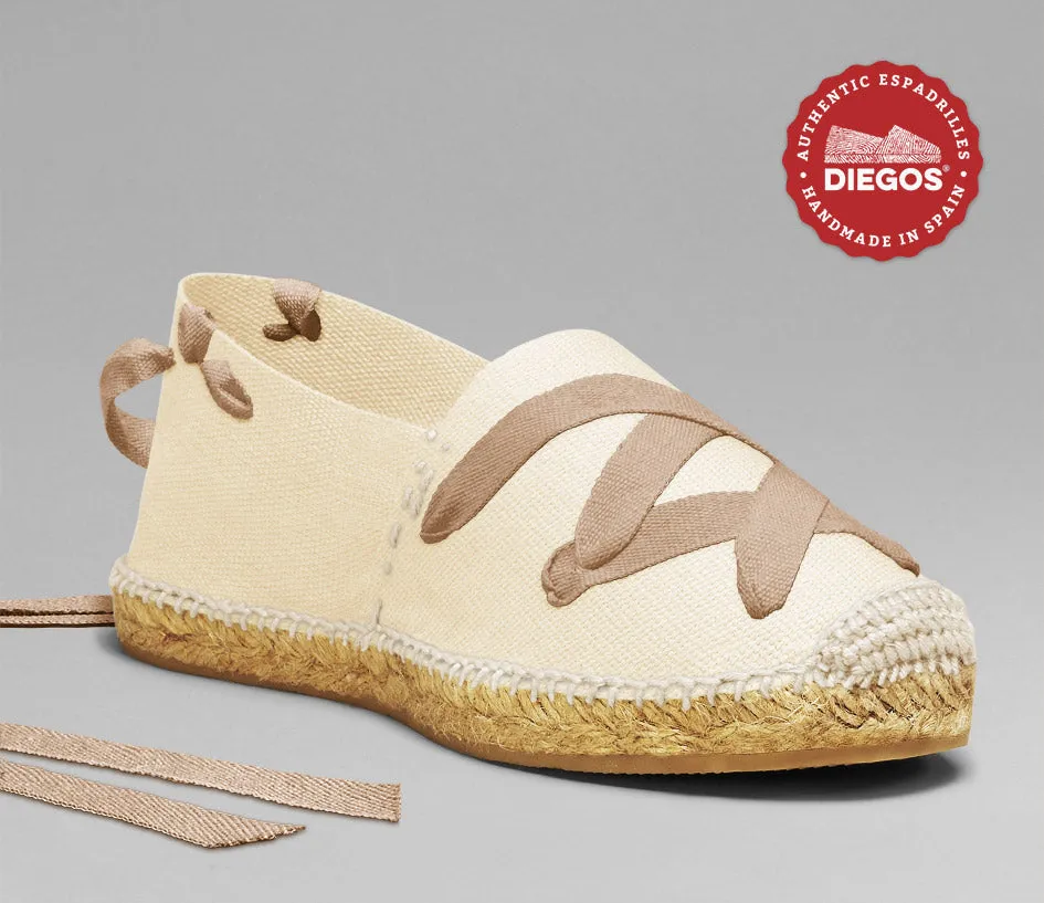 Ivory white classic espadrilles