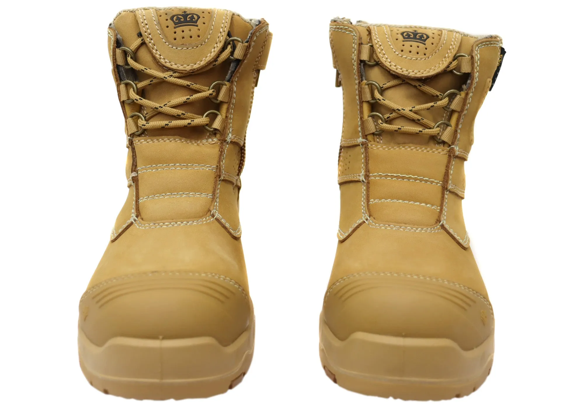 KingGee Bennu Pro 6 Womens Leather Comfortable Work Boots Wheat