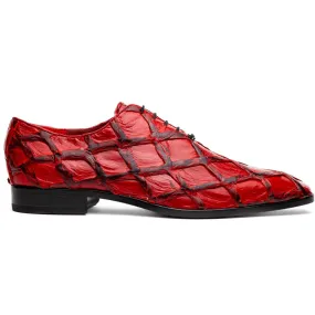 Marco Di Milano Olivieri Genuine Pirarucu Red Tassel Oxford Shoes