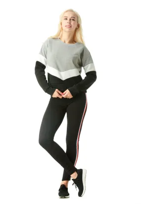 Monotone Colour Block Sweatshirt in Black