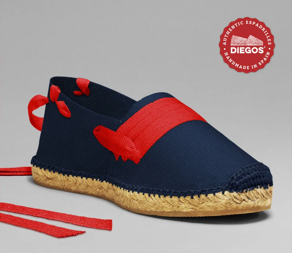 Navy blue basque espadrilles
