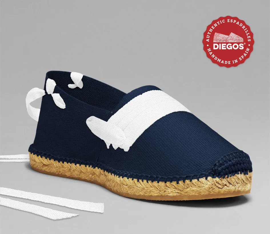 Navy blue basque espadrilles