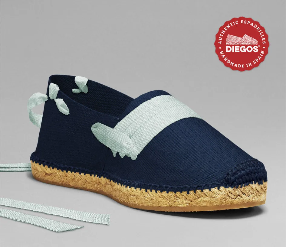 Navy blue basque espadrilles