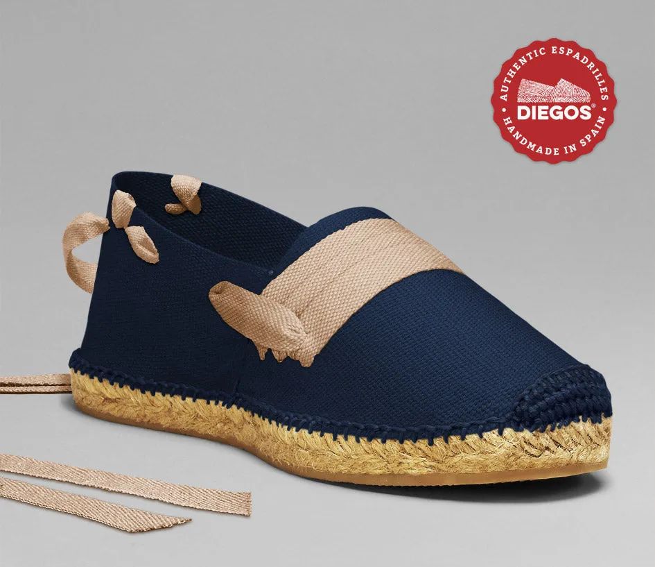 Navy blue basque espadrilles