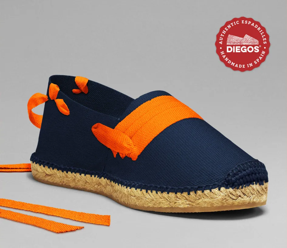 Navy blue basque espadrilles