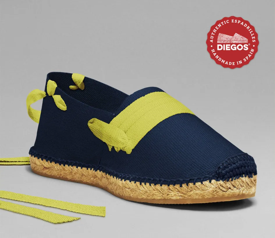 Navy blue basque espadrilles