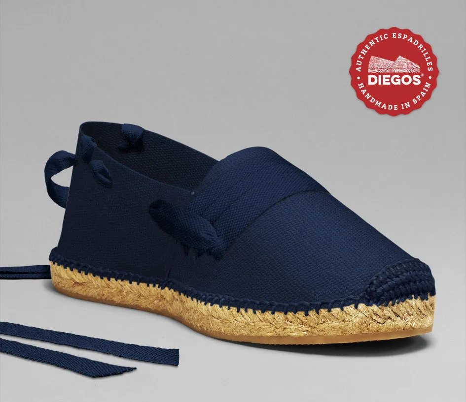 Navy blue basque espadrilles
