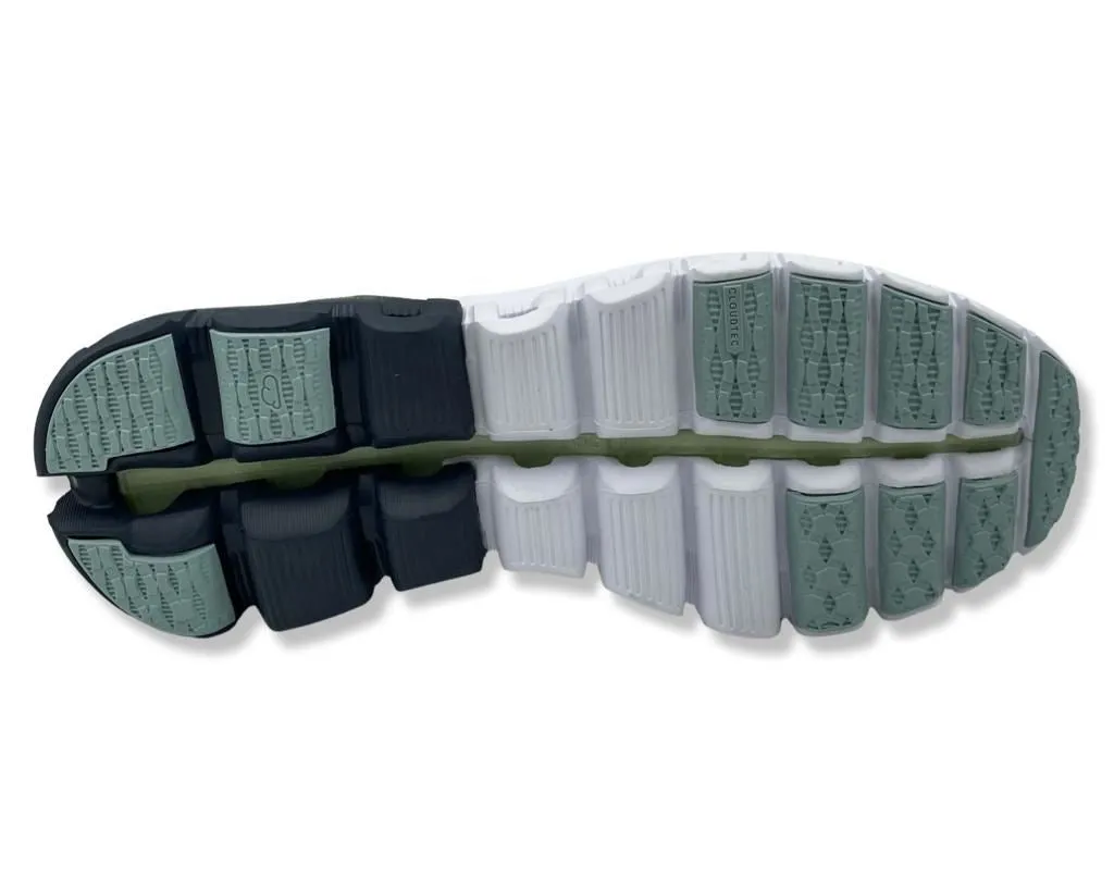 On Cloudflow Sneakers In Meadow Green & White For Men's
