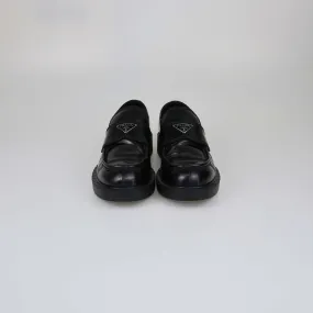 Prada Black Glossy Loafers