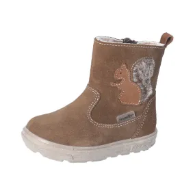 Ricosta Cosima Brown Suede Waterproof Boot Squirrel Motif
