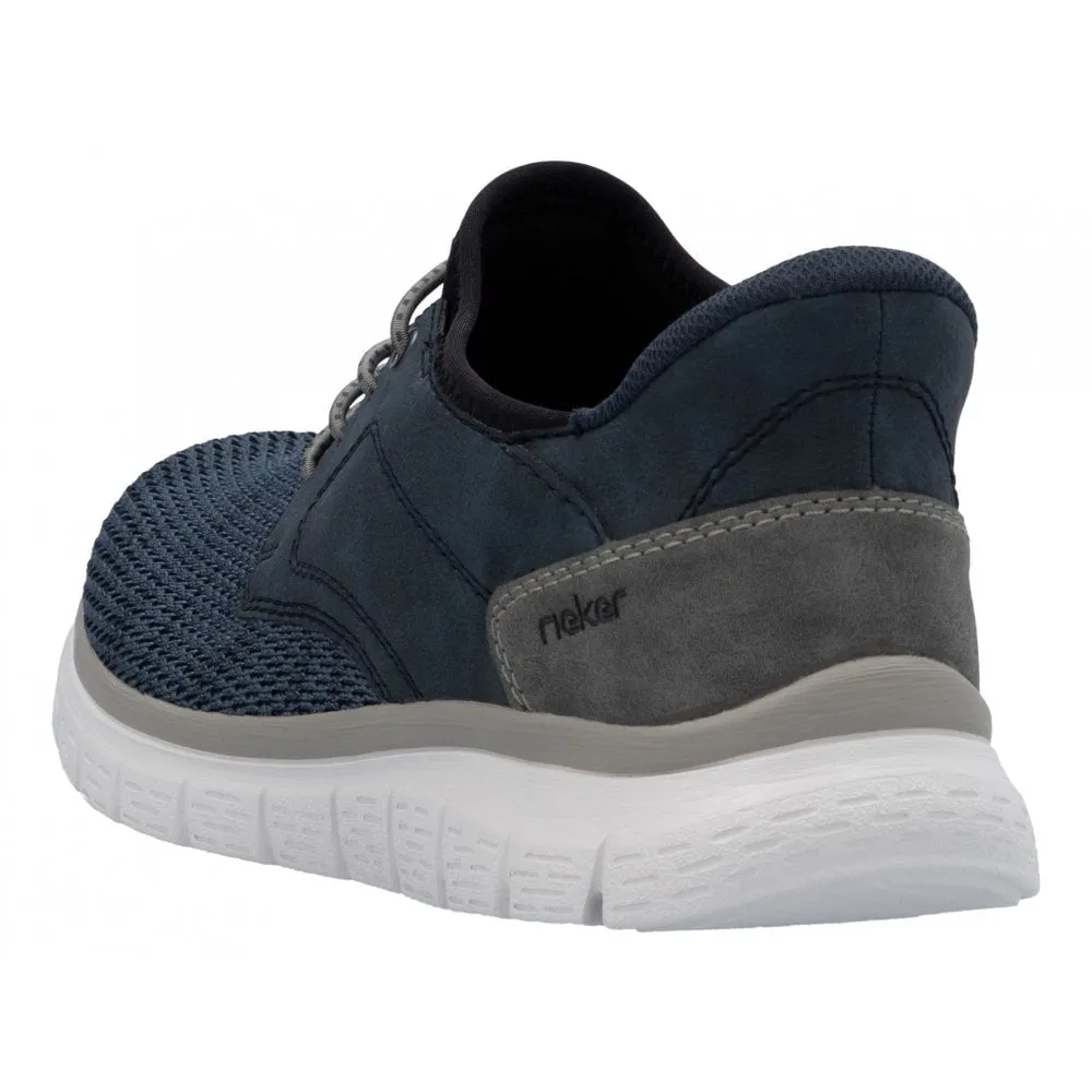 Rieker B6658-14 Blue Black Mens Ready2Go Slip On Shoes