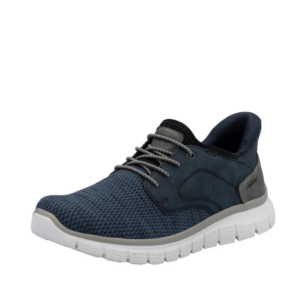 Rieker B6658-14 Blue Black Mens Ready2Go Slip On Shoes