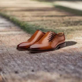 Side Lace-Up Wholecut Derby In Cognac