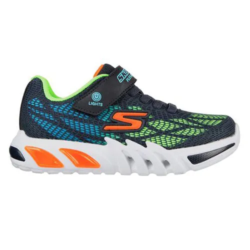 Skechers Boys Velcro Trainers -Flex Glo  400137L - Navy