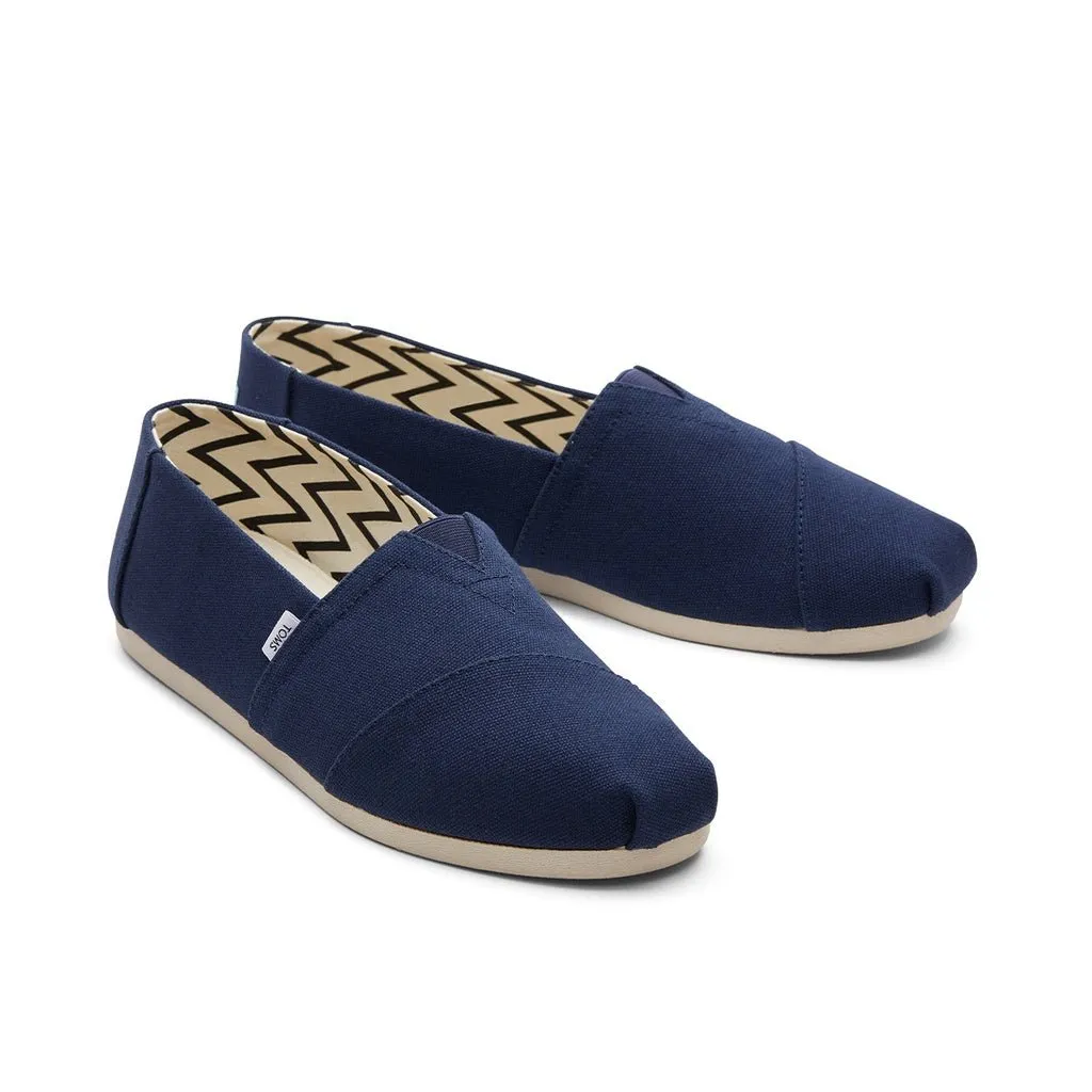 TOMS Espadrille Alpargata Men -Navy Recycled Cotton Canvas