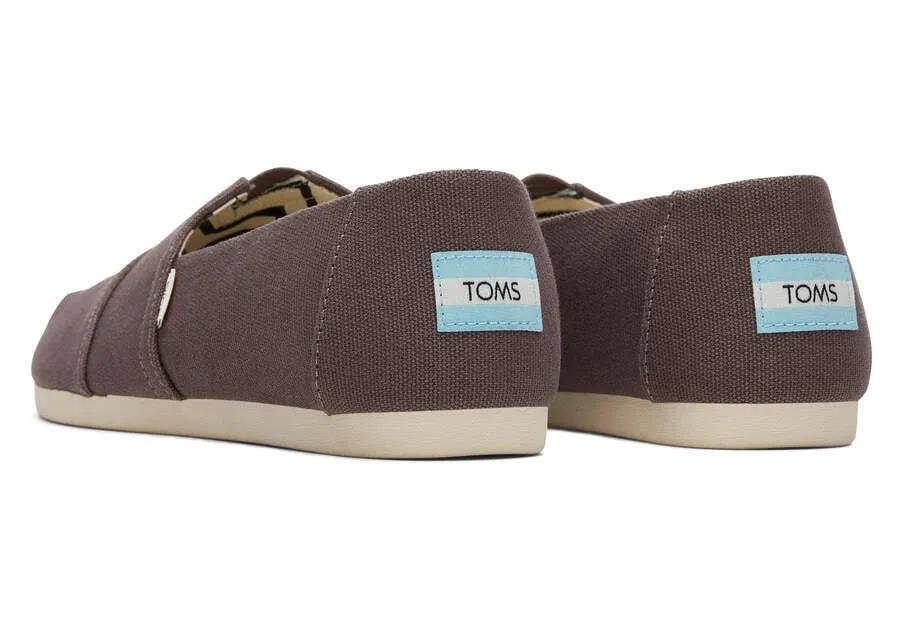 TOMS Womens Alpargata Recycled Cotton Espadrille - Grey