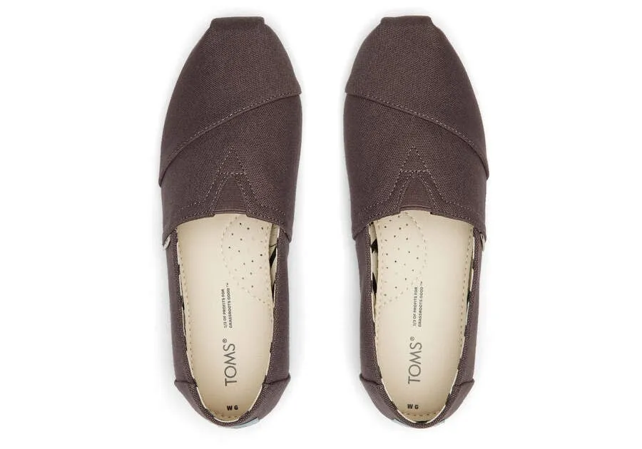 TOMS Womens Alpargata Recycled Cotton Espadrille - Grey
