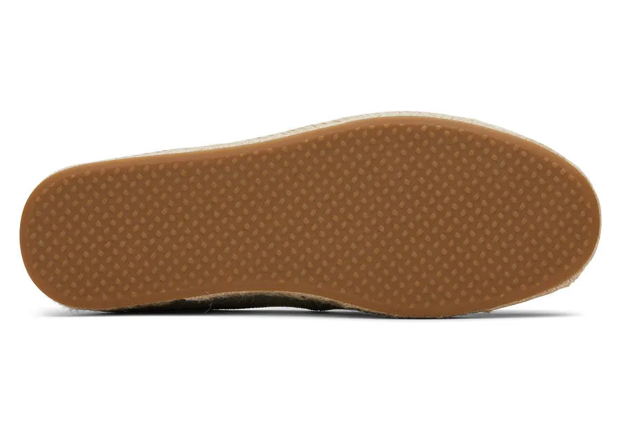TOMS Womens Santiago Suede Espadrille - Vetiver Grey